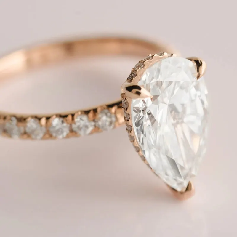 Vero custom pear-cut ring, C and J.